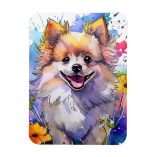 Spitz Dog Foto Magnet