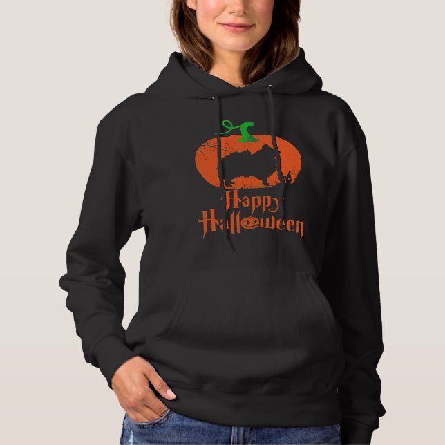 Spitz Dog Halloween Hoodie (Vorderseite)