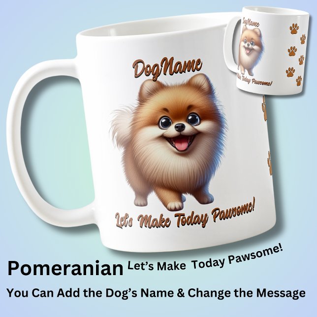 Spitz - Dog hinzufügen, Text ändern Kaffeetasse (Von Creator hochgeladen)