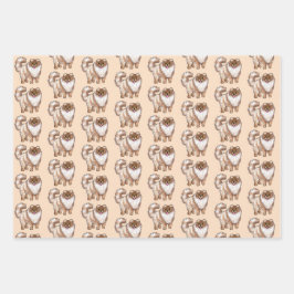 Spitz Dog Lovers Geschenkpapier Set