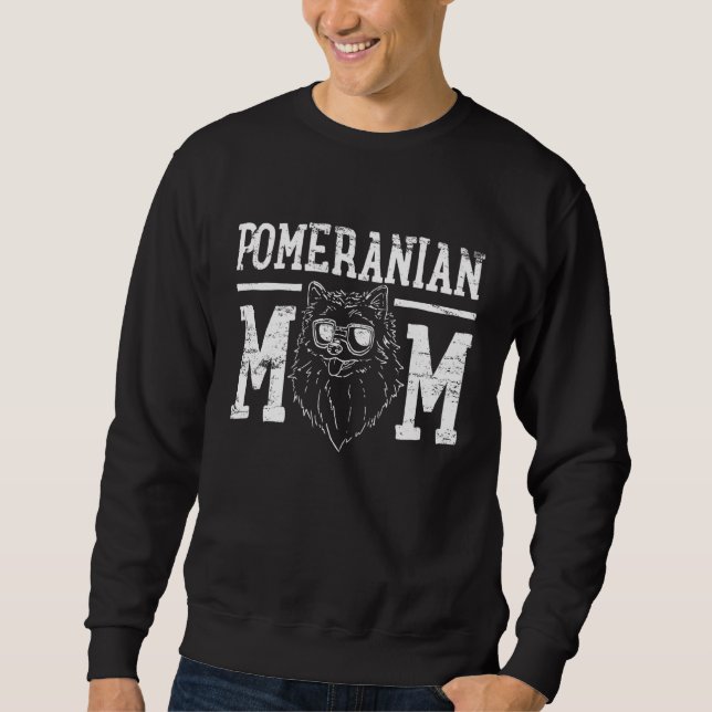 Spitz Dog Mama Mama Sweatshirt (Vorderseite)