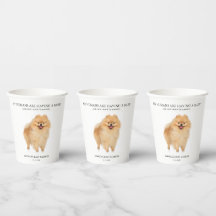Spitz Dog Puppy Baby Dusche Minimalistisch