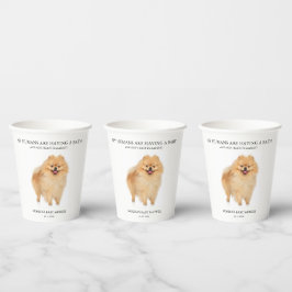 Spitz Dog Puppy Baby Dusche Minimalistisch Pappbecher