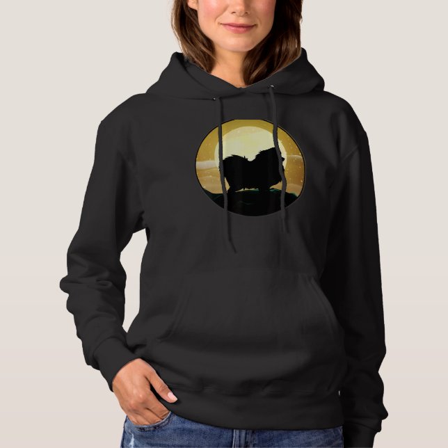Spitz Dog Retro Hoodie (Vorderseite)