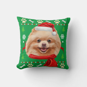 Spitz Dog Ugly Weihnachten Kissen