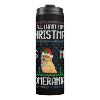 Spitz Dog Ugly Weihnachtssüßer Thermosbecher