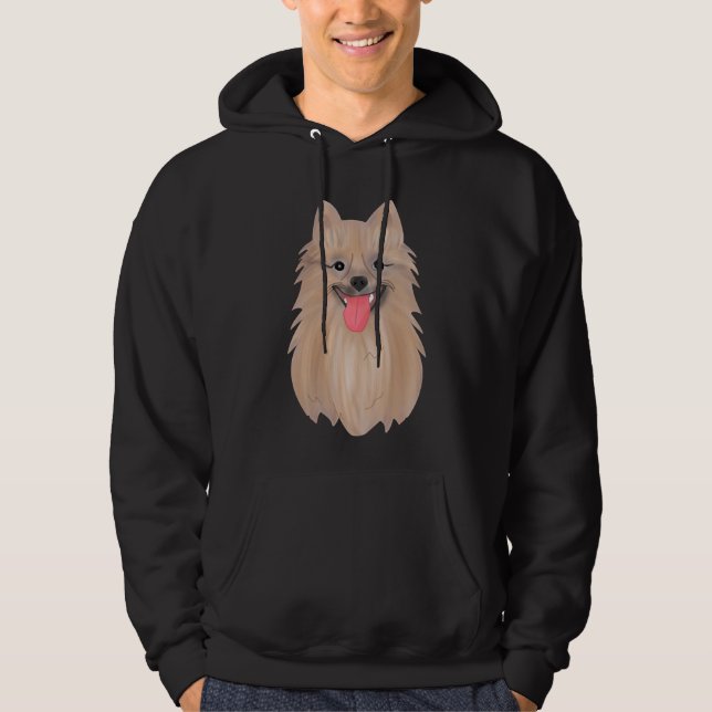 Spitz Dog Vector Art Sticker Hoodie (Vorderseite)