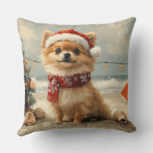 Spitz Dog Vintager Strand Kissen