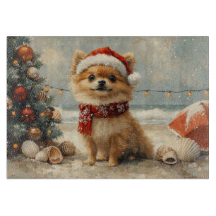 Spitz Dog Vintager Strand Schneidebrett
