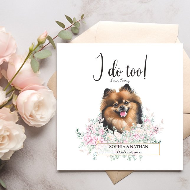 Spitz Dog Wedding Cocktail Napkins Serviette (Von Creator hochgeladen)