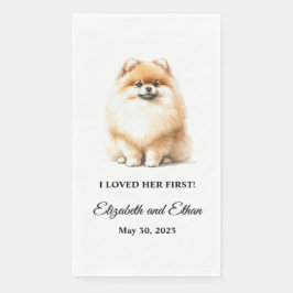 Spitz Dog Wedding Serviette