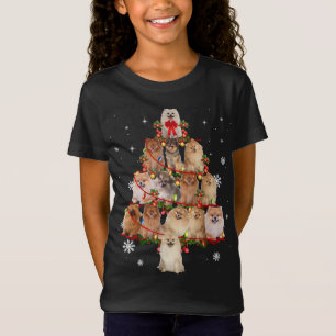Spitz Dog Weihnachtsbaum Lichter Funny Dog Xma T-Shirt
