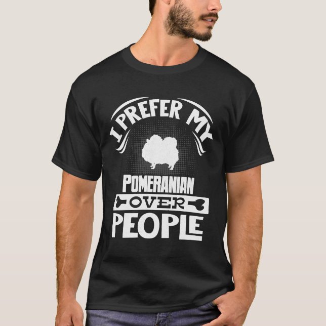 Spitz Eigentümer ich bevorzuge meinen Spitz über d T-Shirt (Vorderseite)