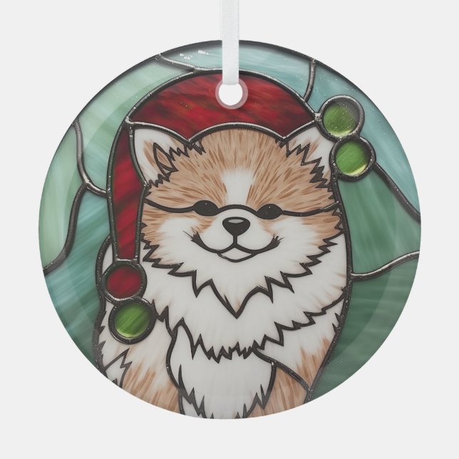 Spitz Festgläser Weihnachten Ornament Aus Glas (Vorderseite)