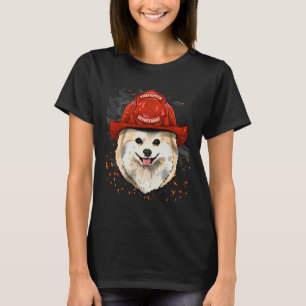 Spitz Firefighter Spitz Hund Lover T-Shirt