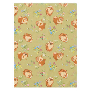Spitz Floral Dog Muster Tablette Tischdecke