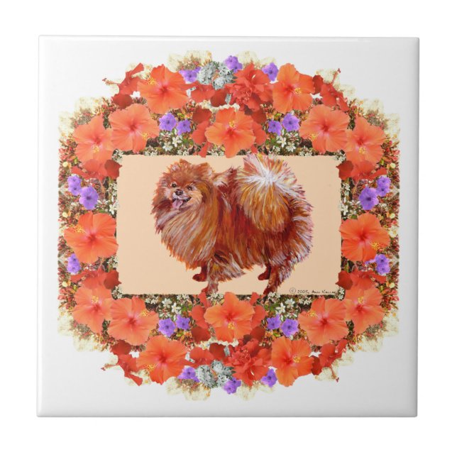 Spitz Floral Fliese (Vorderseite)