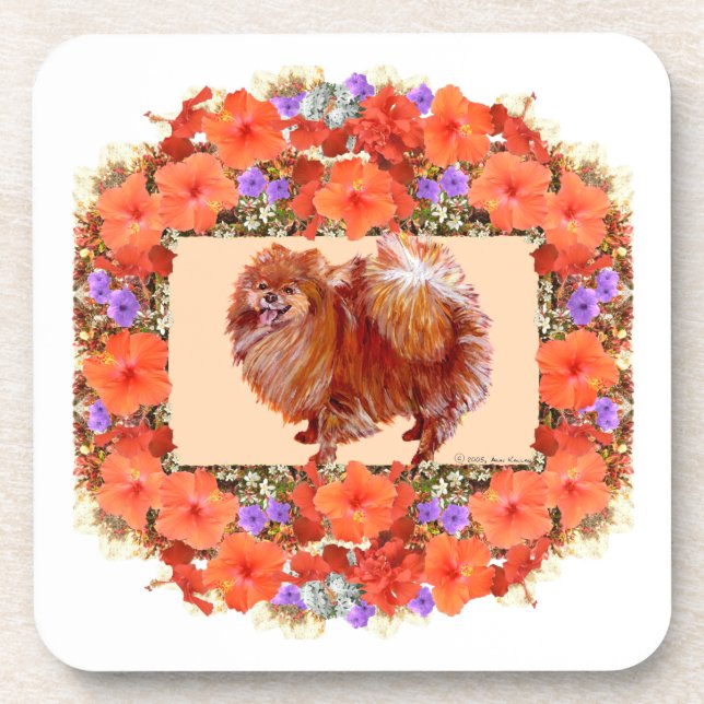 Spitz Floral Getränkeuntersetzer (Vorderseite)