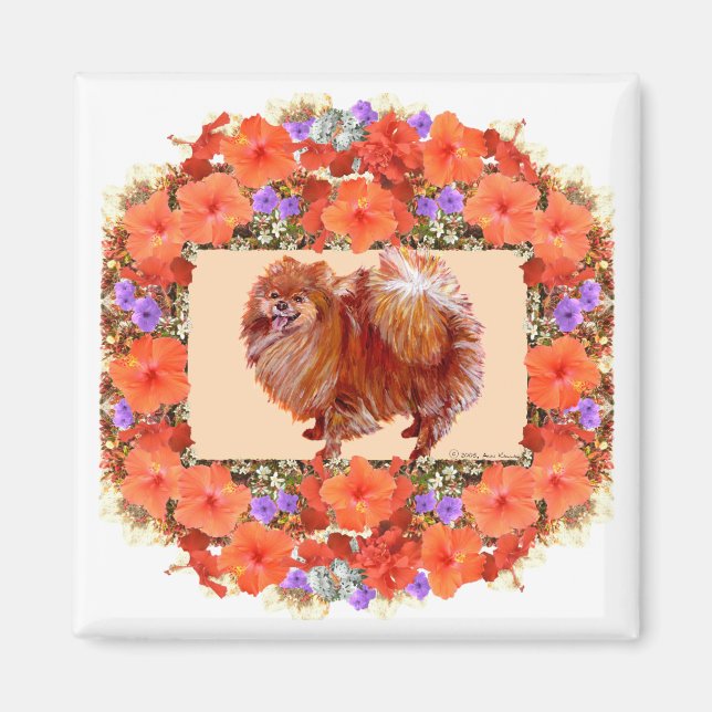 Spitz Floral Magnet (Vorne)