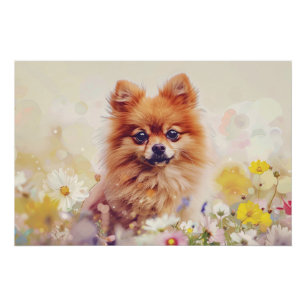 Spitz Frühlings-Wildblumen Dekoupage Poster