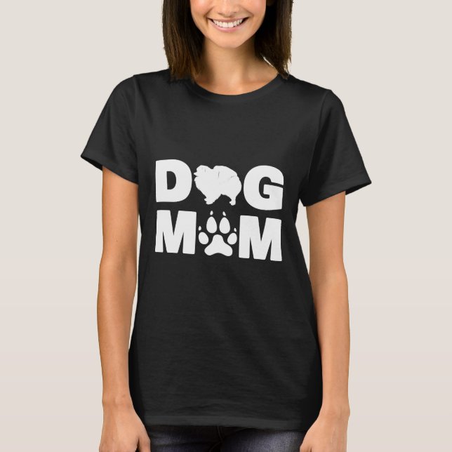 Spitz für die Mama der Hunde Mutter T-Shirt (Vorderseite)