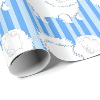 Spitz Geschenkpapier Blaue Streifen