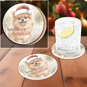 Spitz Gewartet Weihnachten Getränkeuntersetzer