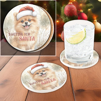 Spitz Gewartet Weihnachten Getränkeuntersetzer