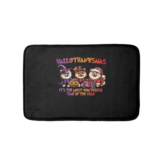 Spitz Halloween Erntedank Weihnachtsklasse Badematte (Vorderseite)