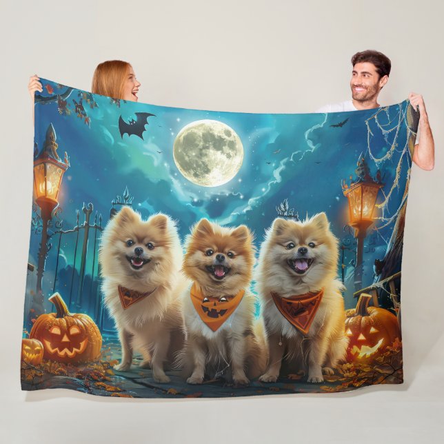 Spitz Halloween Spooky Fleecedecke (Beispiel)