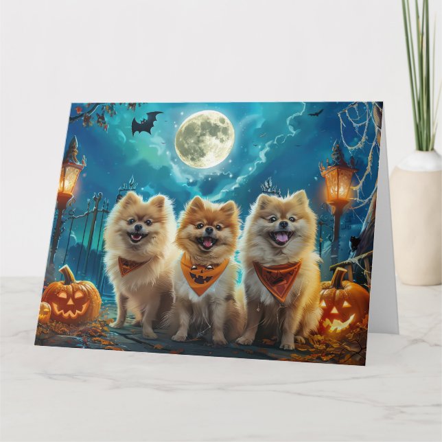Spitz Halloween Spooky Karte (Vorderseite)