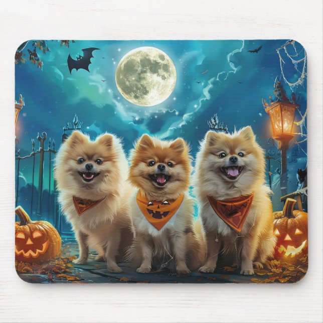 Spitz Halloween Spooky Mousepad (Vorne)