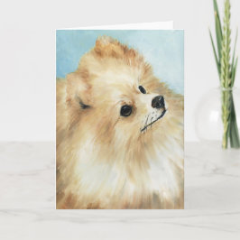 "Spitz Head Study" Grußkarte für Hunde Karte