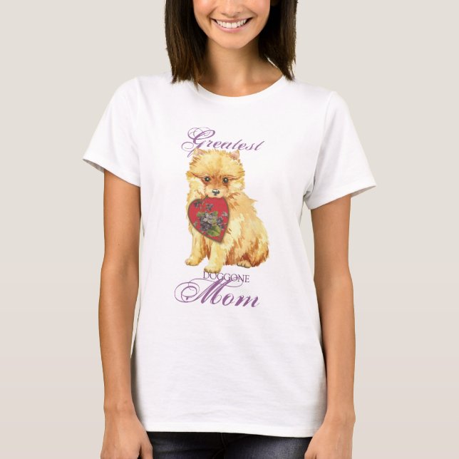 Spitz-Herz-Mama T-Shirt (Vorderseite)