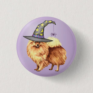 Spitz Hexe Button