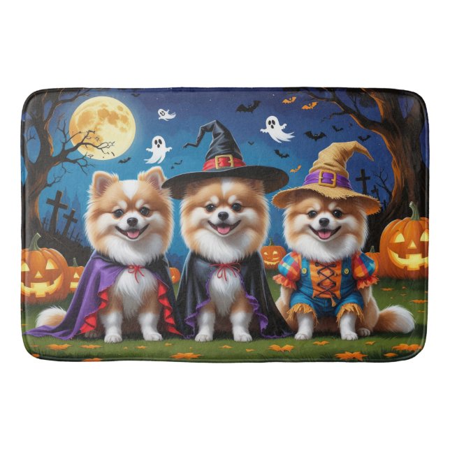 Spitz Hogs Pumpkin Halloween Funny Badematte (Vorderseite)