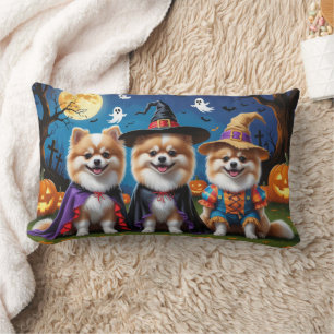 Spitz Hogs Pumpkin Halloween Funny Lendenkissen