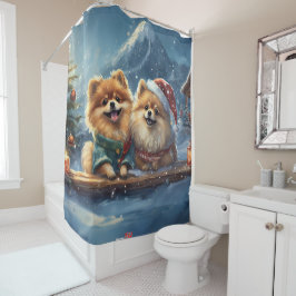 Spitz Holiday Design von Rich AMeN Gill Duschvorhang