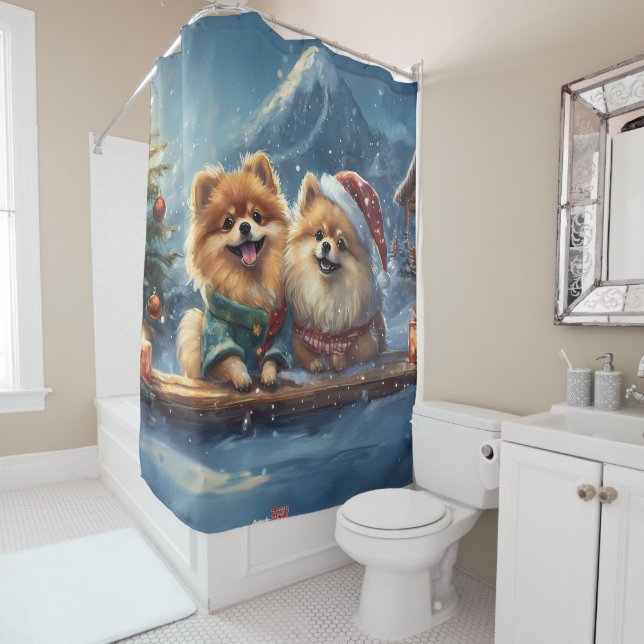 Spitz Holiday Design von Rich AMeN Gill Duschvorhang (Beispiel)