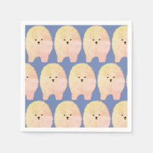 Spitz Hund, Fluffy Haustier Custom Paper Napkin