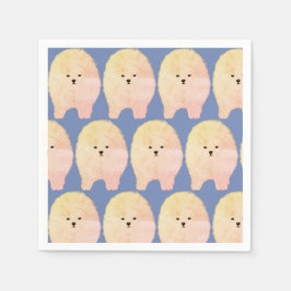 Spitz Hund, Fluffy Haustier Custom Paper Napkin Serviette