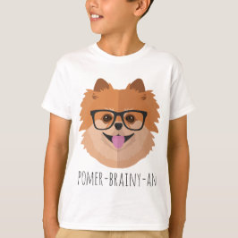 Spitz-Hund in den Nerd-Gläsern | POMER-BRAINY-AN T-Shirt