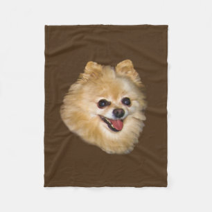 Spitz-Hund kundengerecht Fleecedecke