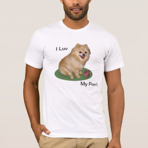 Spitz-Hund mit dem Ball kundengerecht T-Shirt