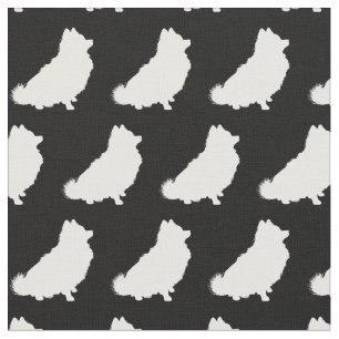 Spitz Hund Silhouette Haustier Stoff