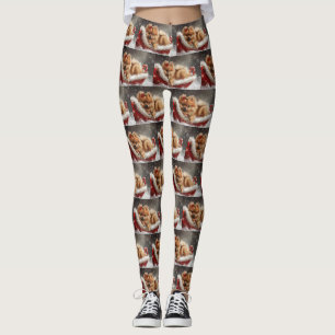 Spitz Hund Weihnachten Leggings
