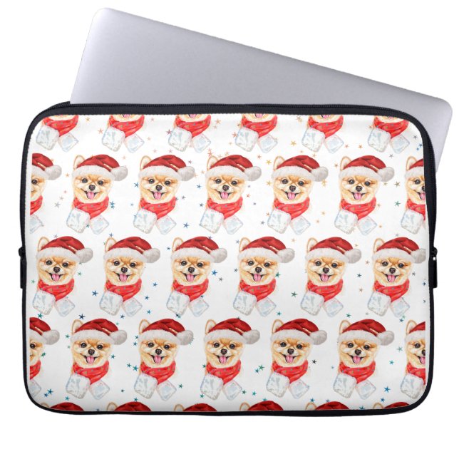 Spitz Hund züchten Weihnachtsstars Laptopschutzhülle (Vorderseite)