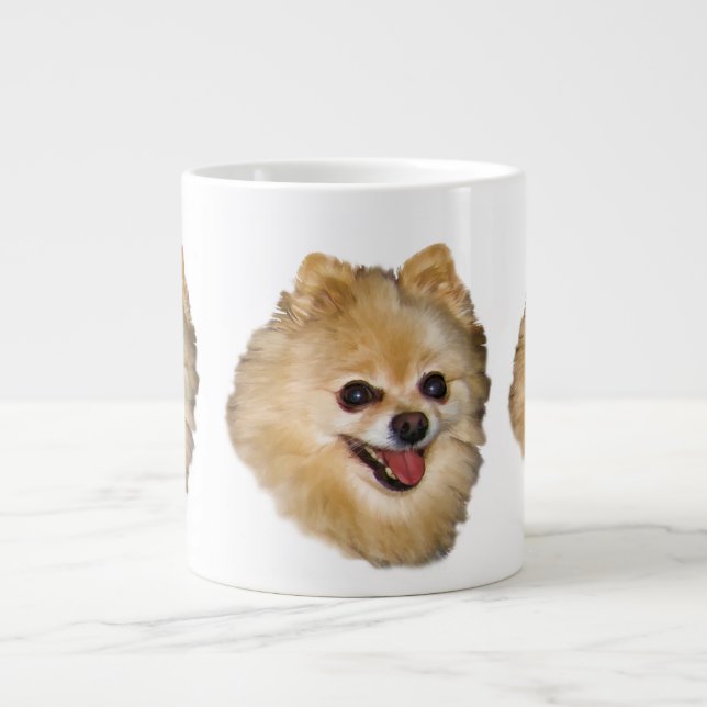 Spitz-Hundespezialitäten-Tasse Jumbo-Tasse (Vorderseite)