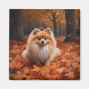 Spitz im Herbst Leaves Fall Inspiriert Magnet
