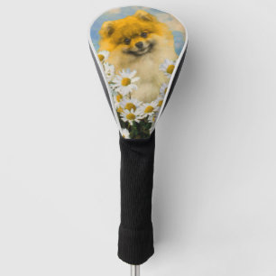 Spitz in den malenden Gänseblümchen - Golf Headcover